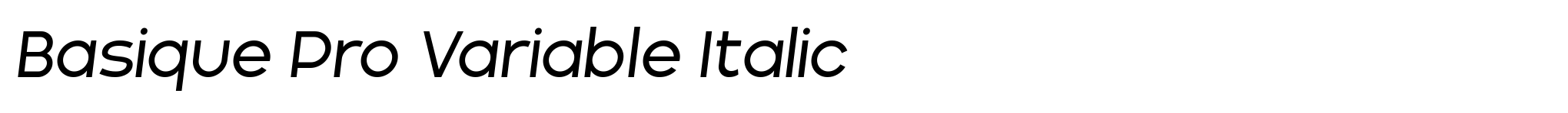 Basique Pro Variable Italic image